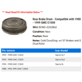 thumbnail image 2 of Rear Brake Drum - Compatible with 1988 - 1999 GMC C1500 1989 1990 1991 1992 1993 1994 1995 1996 1997 1998, 2 of 2