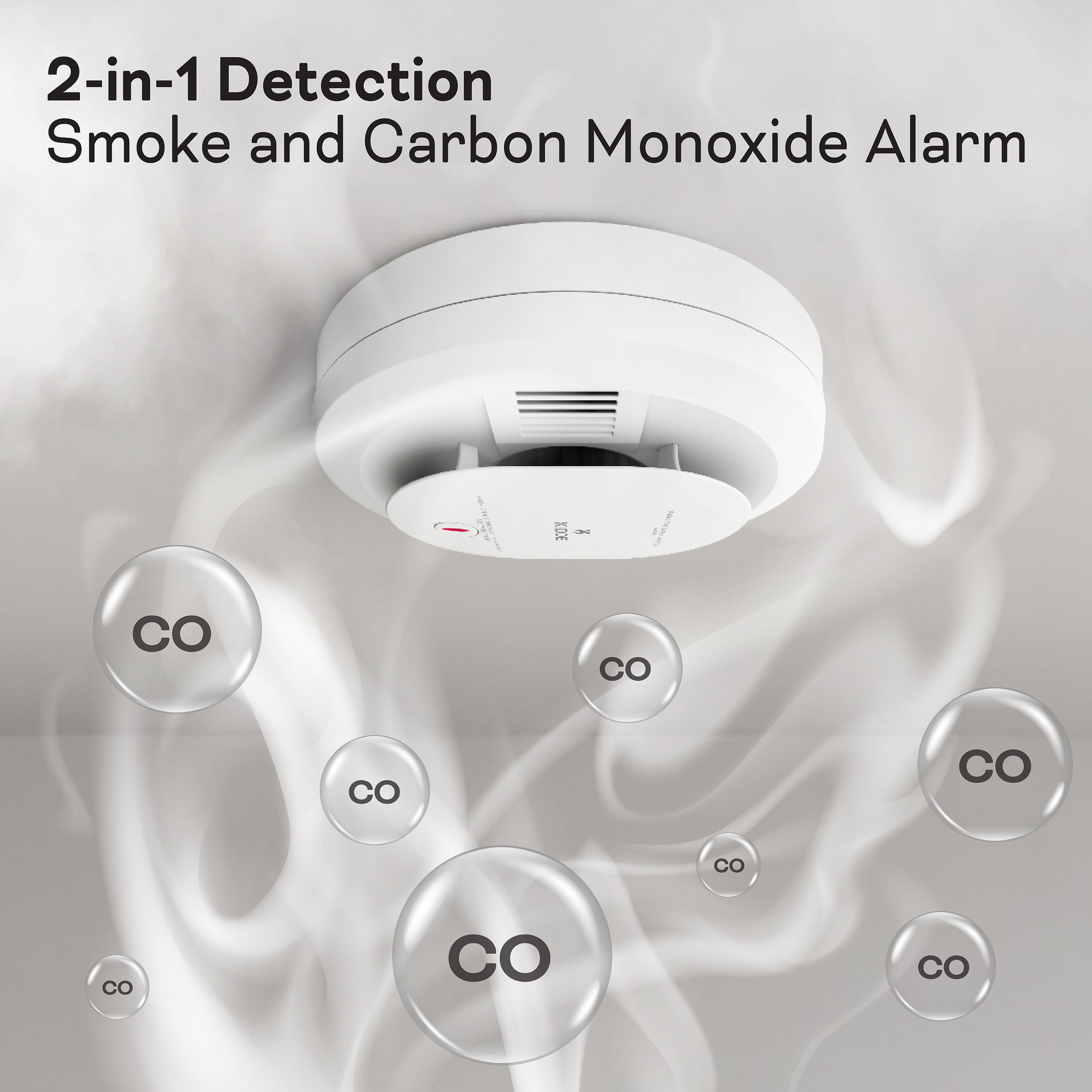 (2 pack) Kidde Battery Operated Smoke & Carbon Monoxide Detector with LED Lights & Voice Alerts
