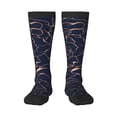 thumbnail image 1 of Balery Copper-Gold Gloss Outline Flower Calcetines novedosos Calcetines deportivos Calcetines hasta la rodilla Calcetines de algodón Calcetines originales y geniales, 1 of 6