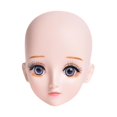 thumbnail image 2 of Cabeza de maniquí con extensión de pestañas, maniquí de belleza con pestañas, muñeca calva, muñeca skinhead, 2 of 9