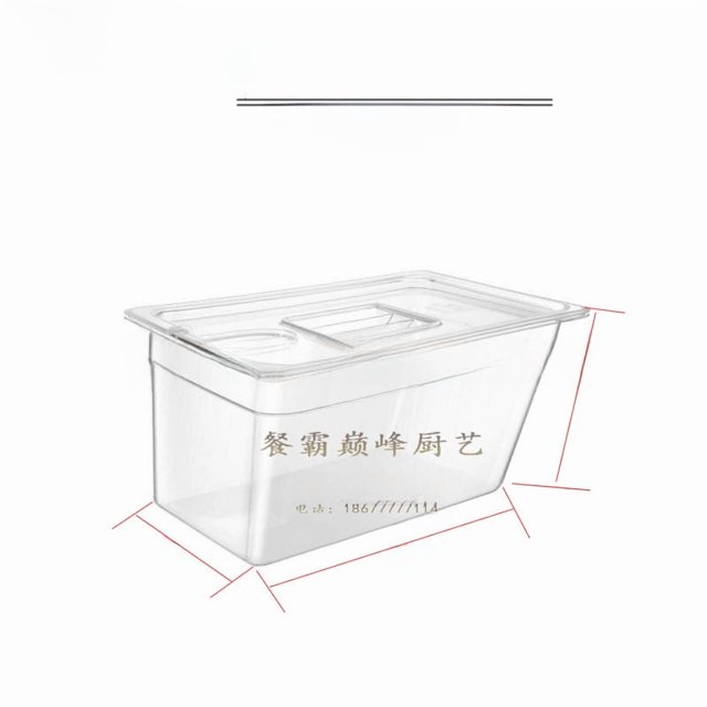 6L Multi-Functional Sous Vide Cooking Tub with Hole - Durable, Compact & Easy-to-Clean Slow Cooker Vessel for Precise Low-Temp Food Preparation, Ideal for Daily Use in US Kitchens