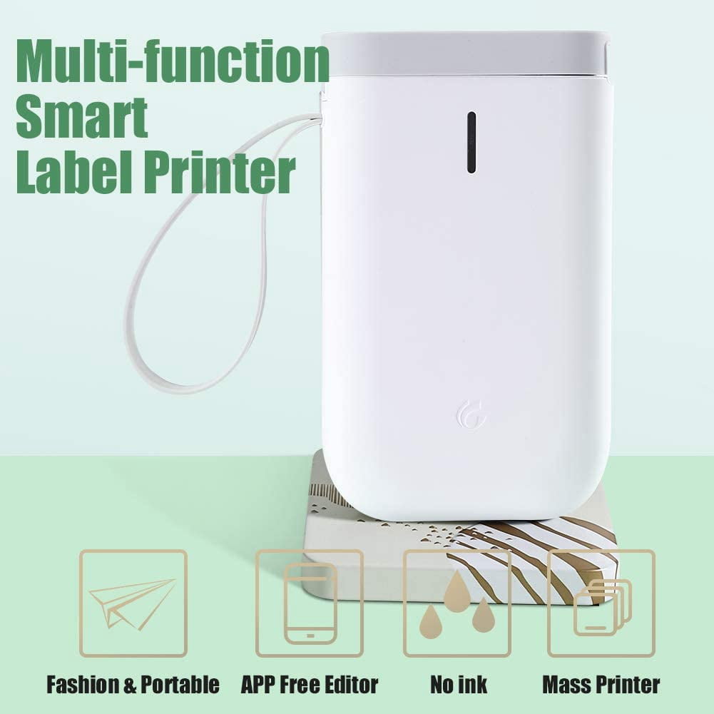 POINTERTECK Portable Thermal Label Printer, Bluetooth D11 Mini Label Maker Label Printer , Compatible with Smartphone for Home Office School Supermarket Store, White
