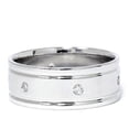 thumbnail image 2 of Pompeii Mens 8mm 14K White Gold Comfort Wedding Diamond Band (G/H,SI), 2 of 6