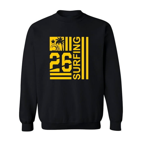 26 Surfing  Sweatshirt Men -Image by Shutterstock, Male 3X-Large