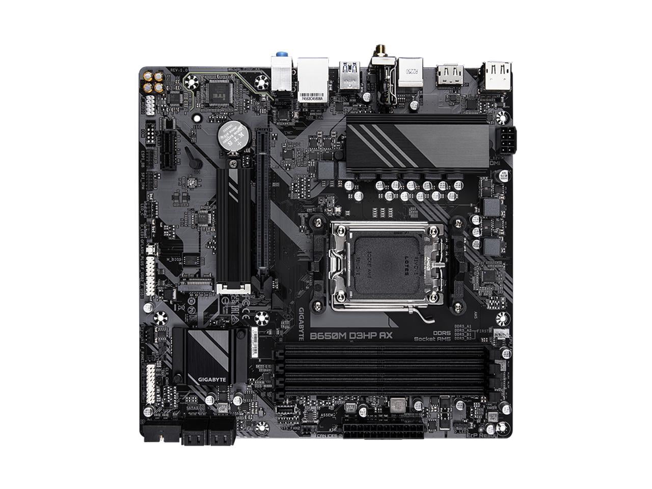 GIGABYTE B650M D3HP AX 中古 GIGABYTE B650M D3HP AX AM5 LGA 1718 AMD B650 M-ATX DDR5, 2x PCIe
