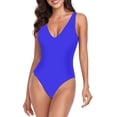 thumbnail image 1 of 2025 Women's Large V-Neck Backless Split Swimsuit S-XL, 1 of 2