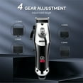 thumbnail image 2 of 2-Piece Cordless Men's Grooming Kit - Professional Hair Clipper/Fine Carving Trimmer, USB Rechargeable, LED Display, 8 Guide Combs, Washable, 150/90min Runtime for Home/Barber Shop, 2 of 12