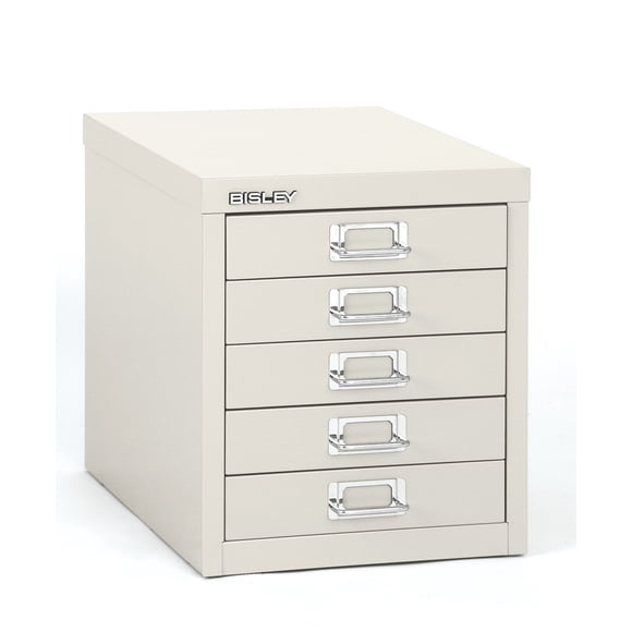 Gabinete Bisley Multi Cajones de Acero con 5 Cajones Blanco Tráfico