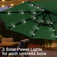 thumbnail image 7 of Autlaycil 13 ft Large Rectangle Umbrella with 36 Solar Lights and Crank System for Garden, Deck, Poolside, Patio, Green, 7 of 7