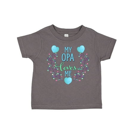 

Inktastic My Opa Loves Me with Flowers and Hearts Gift Toddler Boy or Toddler Girl T-Shirt
