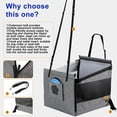 thumbnail image 4 of Mistaha Breathable Foldable Pet Car Seat Protector with Safety Features for Small and Medium Dogs - Oxford Cloth Dog Car Seat in Black - Stable Metal Frame, Mesh Window, and Front Pocket - Easy, 4 of 7