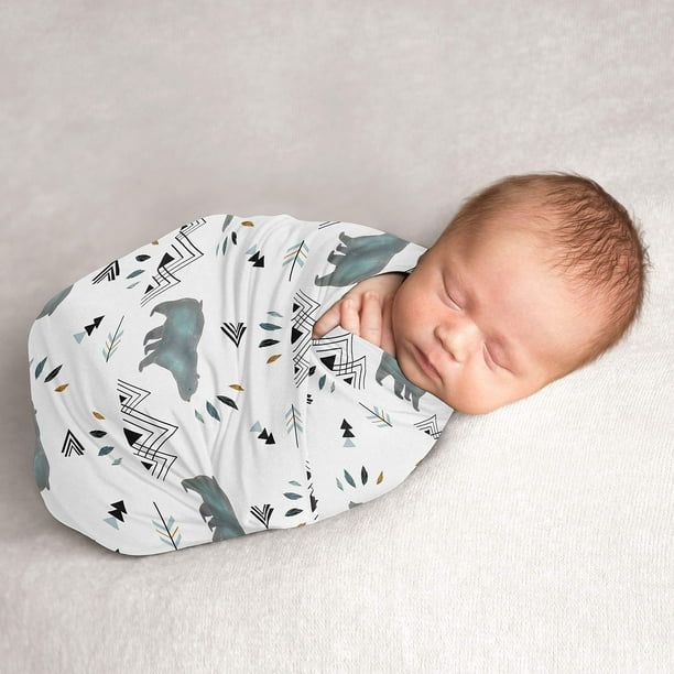 Couverture à emmailloter à capuche pour bébé garçon et fille de 0 à 12 mois  – Sac de couchage tricoté pour nouveau-né, poussette – Cadeau pour bébé –