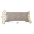 thumbnail image 2 of Main + Mesa Oversized Cotton Chenille Lumbar Pillow with Tassels, 2 of 7