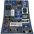 thumbnail image 3 of DAJU Pilot Blanket Pilot Gifts for Him Men Aviation Gifts for Kids Travel Blanket Airplane Birthday Gifts for Aviator Gift Ideas Throw Blanket for Bed Sofa(50*60inch), 3 of 5