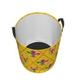 thumbnail image 3 of Haiem Mardi Gras Crayfish and Fleur de lis Laundry Basket, Laundry Hamper, Collapsible Laundry Baskets, Dirty Clothes Hamper, Waterproof with Handles for College Dorm, Family-Small, 3 of 8