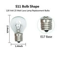 thumbnail image 2 of 25 watt lava lamp bulb,e17 base the lava original replacement bulb for 14.5 inch glitter and lava lamps,pack of 6, 2 of 3