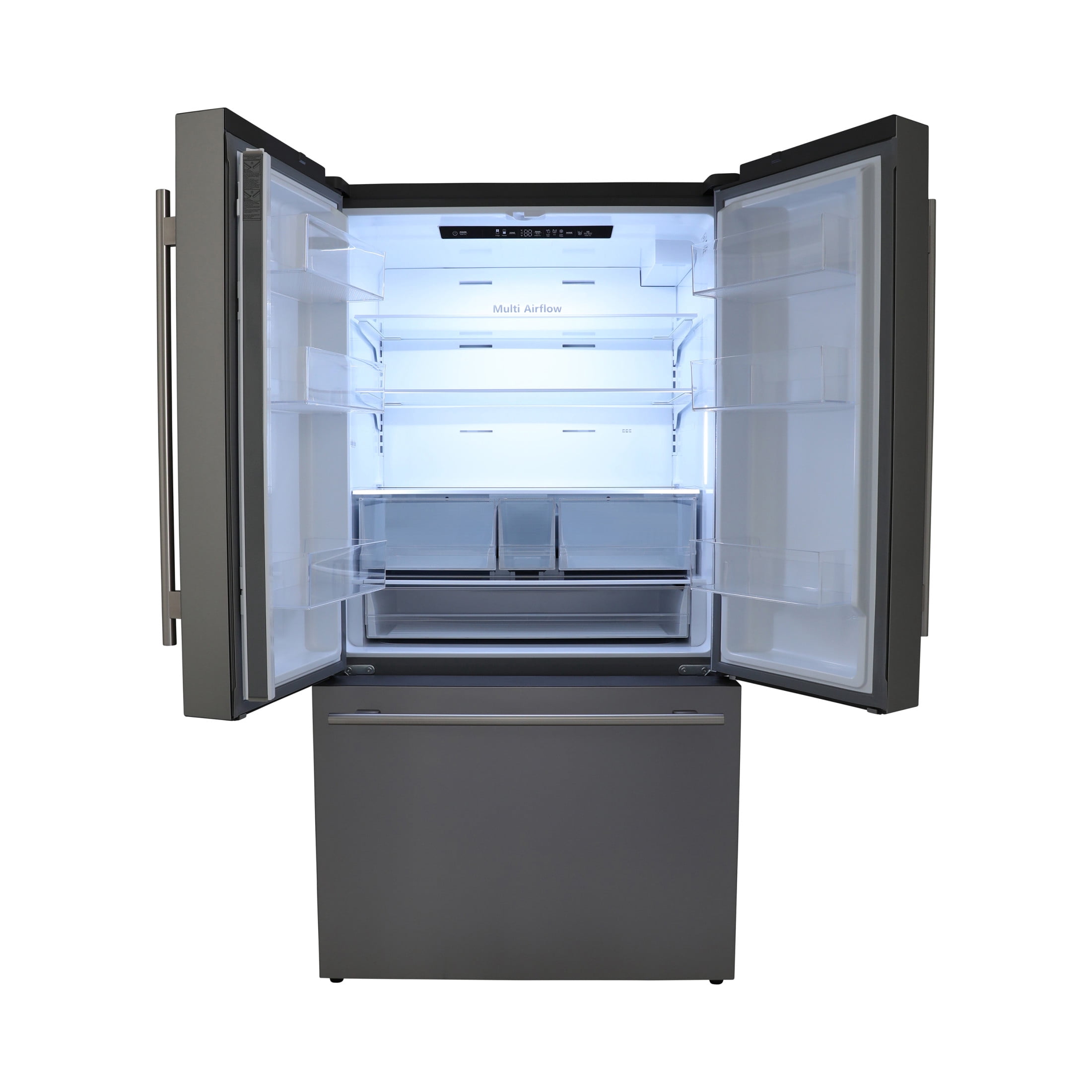 Avanti French Door Refrigerator with Water and Ice Dispenser, 22.1 cu ft Capacity, in Stainless Steel (FFFD22IWR3S)