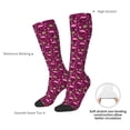 thumbnail image 4 of Vsdgher Festive Flamingos Knee Socks, High Socks Long Stretchy Sock Women Knee High Stocking, Long Socks for Women, 4 of 6