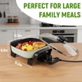 thumbnail image 2 of I-Keukenn 8" Electric Skillet with PFAS-Free Non-Stick Ceramic Coating, Removable Electric Frying Pan with Adjustable Temperature, Reversible Design,, 2 of 6