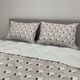 thumbnail image 2 of Sheep Comforter & Sham Bedding Set, Continuous Jumping Furry Animal Counting to Sleep Theme Pattern, 3 pcs Duvet Set Microfiber Filling Quilt, 5 Sizes, Pale Tan Charcoal Grey, by Ambesonne, 2 of 4