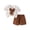 Khaki, variant on Girls Summer Clothes Set Kids Cotton T-Shirt and Shorts Set Outfit Size 2-10 Years Green 5-6 Years