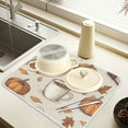 thumbnail image 2 of Yayeee Dish Drying Mat for Kitchen Counter 18" x 24" Microfiber Super Absorbent Coffee Decorative Pad, Fall Pumpkin Pattern, 2 of 8