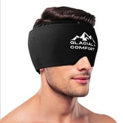 Glacial Comfort Migraine Relief Cap – Soothing Hot & Cold Therapy Head Wrap, Ice Pack Mask for Headaches, Migraine, Stress, and Sinus Relief, with Cooling Gel for Eyes and Tension Relief