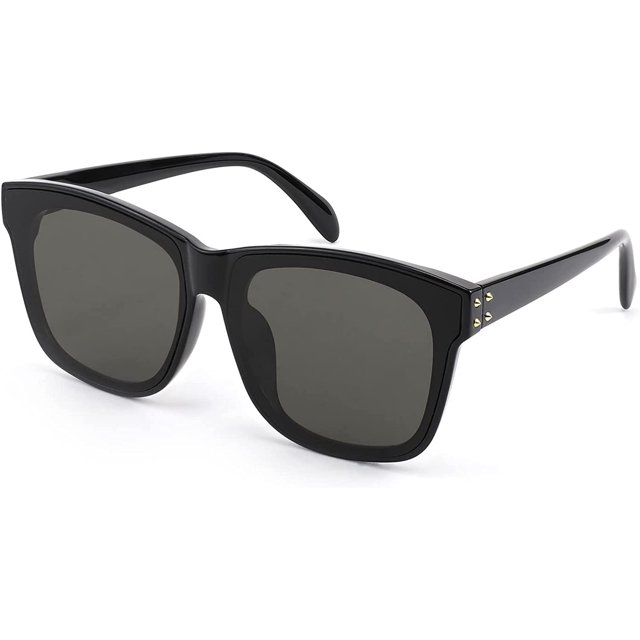 FEISEDY Oversized Sunglasses for Women Men Square Trendy UV400 with Subulate Rivets B2799