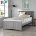 thumbnail image 2 of Tcbosik Twin Wood Platform Bed with Headboard & Footboard – No Box Spring Needed, Gray, 2 of 7