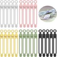 thumbnail image 1 of 25pcs Silicone Cable Ties Reusable Cable Management Organizer Cable Straps Cord Ties Multipurpose Elastic Cord Organizer for Bundling and Fastening Cable Cords Wires, 1 of 10