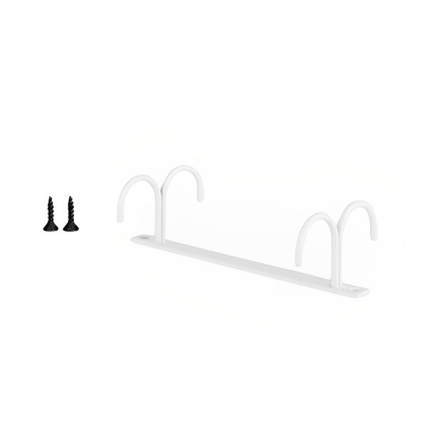 Billuyoard Rejilla colgante para taza de hierro, montaje de tornillo de repuesto, cepillo para botella de agua de cocina, colgador de sartén, Organizadores de utensilios de cocina Blanco Tipo 1