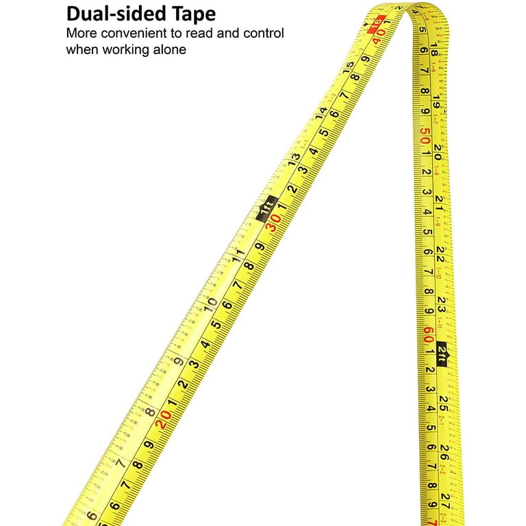 MulWark 26ft Measuring Tape Measure by Imperial inch Metric Scale with Both-Side Metal Blade,Magnetic Tip Hook and Shock Absorbent Case