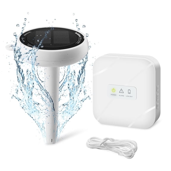 Pool Alarm, Briidea Solar Wave Alarm with Optimal Sensitivity Deployment, Combined with Indoor and Outdoor Devices for Dual Alerting