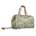 thumbnail image 2 of Lily Bloom Luggage Designer Pattern Suitcase Wheeled Duffel Carry On Bag (22in, Beach House), 2 of 3