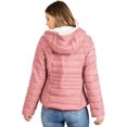 thumbnail image 3 of Love Tree Women's Juniors Reversible Sherpa Puffer Outerwear Jacket (Small, Mauve), 3 of 4