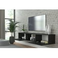 thumbnail image 3 of Sculley 71'' Floating Tv Stand Wooden Black, 3 of 10