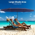 thumbnail image 5 of Senfot 15FT Extra Large Patio Umbrella with Base Double-Sided Market Umbrella Crank Handle UV Protected for Garden Backyard Poolside, 5 of 9