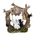 thumbnail image 2 of Miwamany Halloween Ghost Tree Trunk Resin Figurine, Spooky Web Themed Tabletop Statue Ornament for Shelf Mantel Indoor Home Party Gothic Decor, 2 of 9