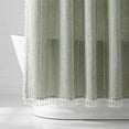 thumbnail image 3 of Unique Bargains Boho Farmhouse Set Tassels 12 Plastic Hooks Green 71"W x 71"L, 3 of 5