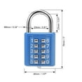 thumbnail image 2 of Uxcell 10-Digit Combination Padlock Push Button Lock, for Locker Cabinet Blue, 2 of 5
