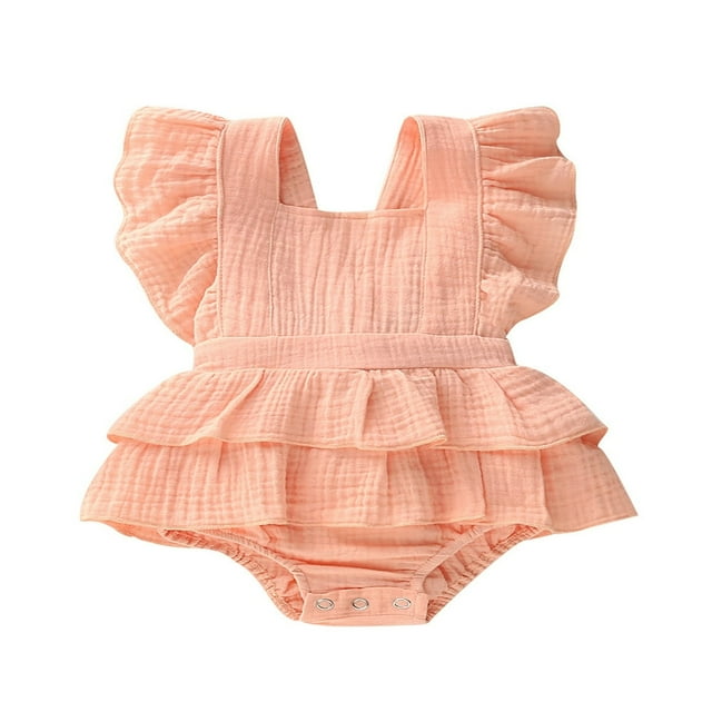 Combinaison une-Pièce Unie Dos Nu pour Tout-Petite Fille, Tenue de Soleil