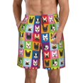 thumbnail image 1 of Fotbe Colorful Bulldog Trajes de Baño Estampados para Hombre, Shorts de Verano de Secado Rápido, Ropa de Playa, Bañadores-Medium, 1 of 6