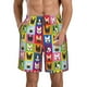thumbnail image 1 of Balery Colorful Bulldog Traje de Baño Estilo Hawaiano para Hombre, Shorts de Secado Rápido con Bolsillos-Small, 1 of 6