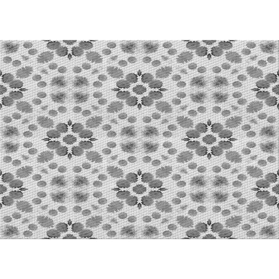 Ahgly Company Indoor Rectangle Patterned Battleship Gray Area Rugs, 5' x 8'