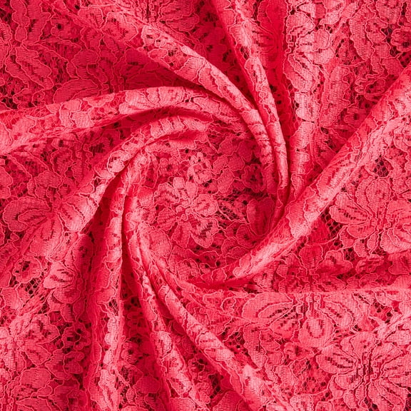 Zelouf Corded Lace  , Sewing, DIY, Crafts Fabric by the Yard, Modern Coral, 3 Yard