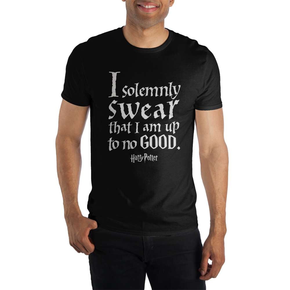 I SOLEMNLY SWEAR IM UP TO NO GOOD MENS T SHIRT TEE FUNNY POTTER WIZARD FAN GIFT