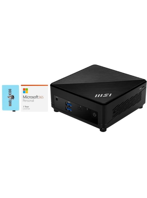 MSI Cubi 5 Home/Business Mini Desktop (Intel i5-1235U 10-Core, Intel UHD, Wifi, Bluetooth, ) with Microsoft 365 Personal , Dockztorm Hub
