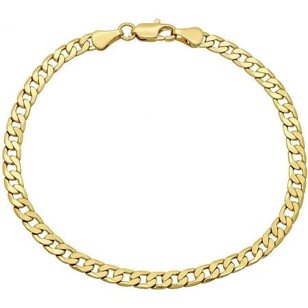 Pori Jewelers 14K Yellow Gold 4mm Hollow Cuban Link Chain Bracelet