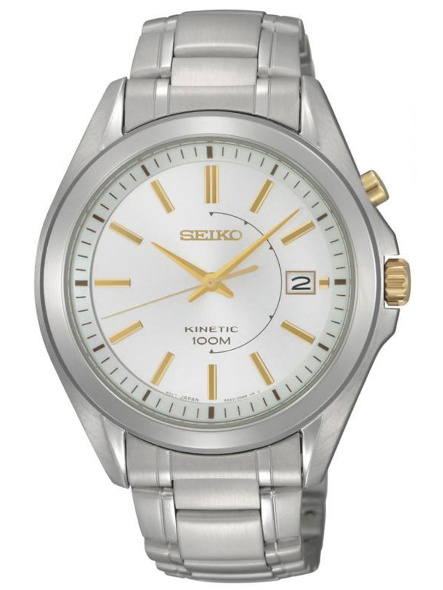 SKA525P1 Men's White Dial Stainless Steel Bracelet Kinetic Watch