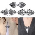 thumbnail image 3 of Joernso 3 Pcs Shawl Collar Clip Buttons Retro Design Sweater Cardigan Clips Electroplated 3 Styles Shawl Closures Buckles Clothes DIY Supplies, 3 of 8
